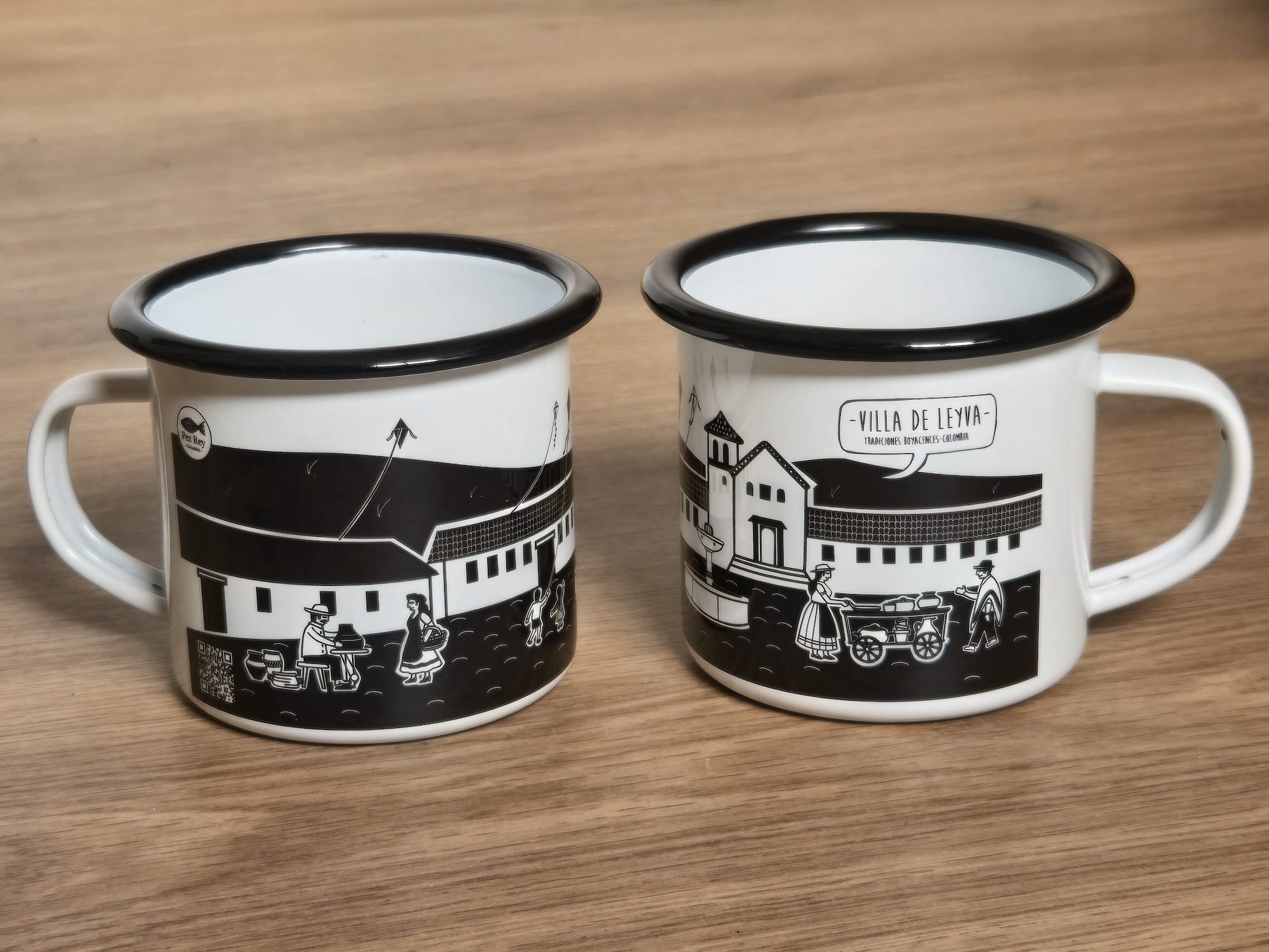 Ilustración del Mug de Peltre de la Colección Villa de Leyva